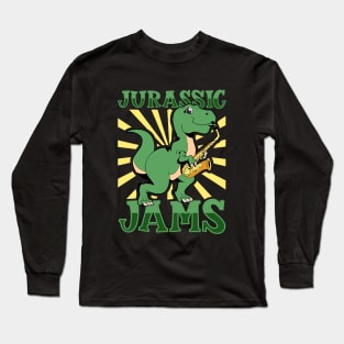 Jurassic Jams - TREX Saxophonist Long Sleeve T-Shirt